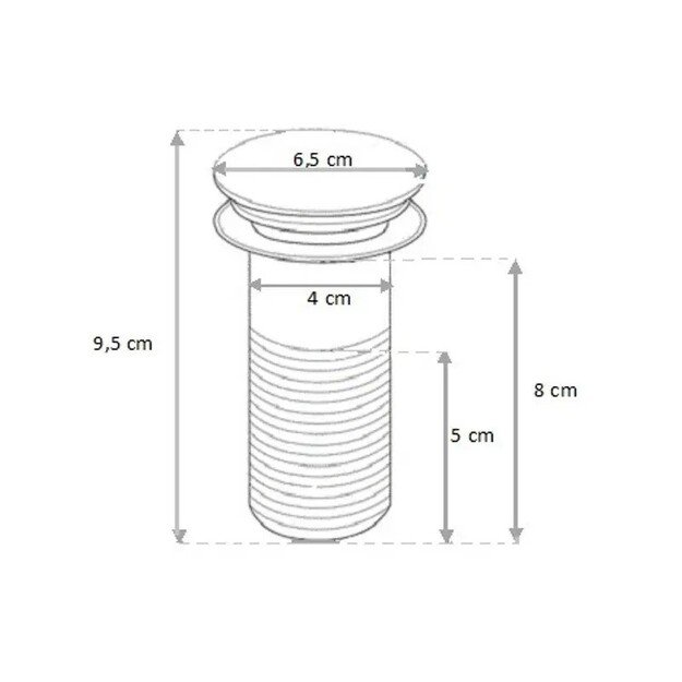 Dugno vožtuvas praustuvui be persipylimo Mexen Klik klak, juodas 79910-70 1