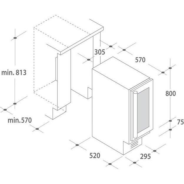 Šaldytuvas Candy CCVB 30/1 2