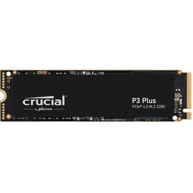 SSD|CRUCIAL|P3 Plus|1TB|M.2|PCIE|NVMe|3D NAND|Write speed 3600 MBytes/sec|Read speed 5000 MBytes/sec|TBW 220 TB|MTBF 1500000 hours|CT1000P3PSSD8