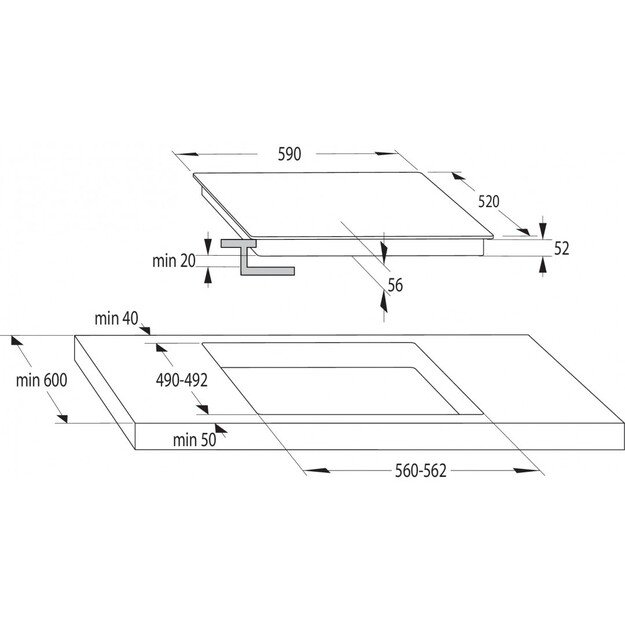 Įmontuojama indukcinė kaitlentė Gorenje ISC645BSC 4