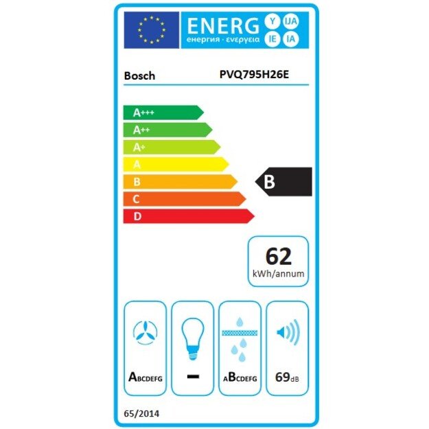Įmontuojama indukcinė kaitlentė su integruotu gartraukiu Bosch PVQ795H26E 1