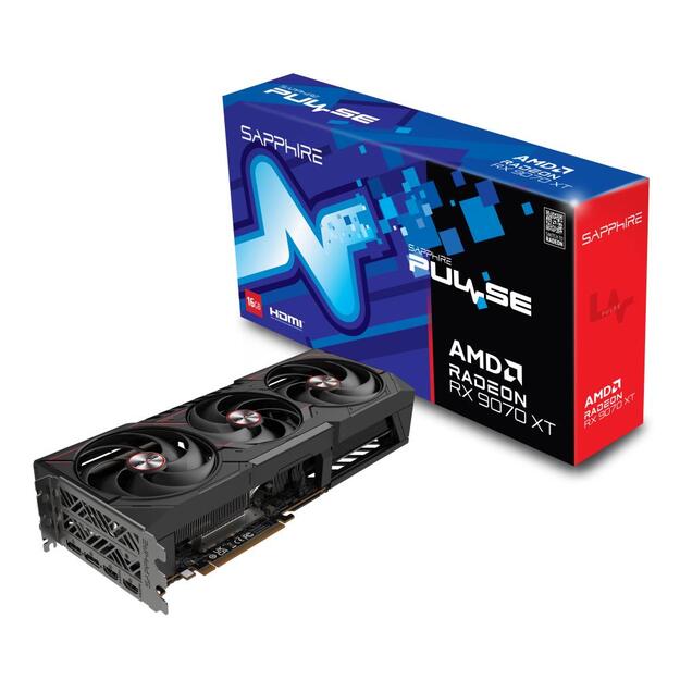 Graphics Card|SAPPHIRE|AMD Radeon RX 9070 XT|16 GB|GDDR6|256 bit|PCIE 5.0 16x|Triple slot Fansink|2xHDMI|2xDisplayPort|11348-03-20G
