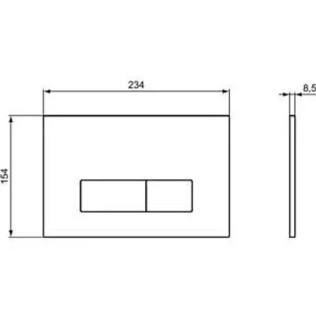 WC vandens nuleidimo klavišas Ideal Standard OLEAS M2 R0121AC, baltas 1