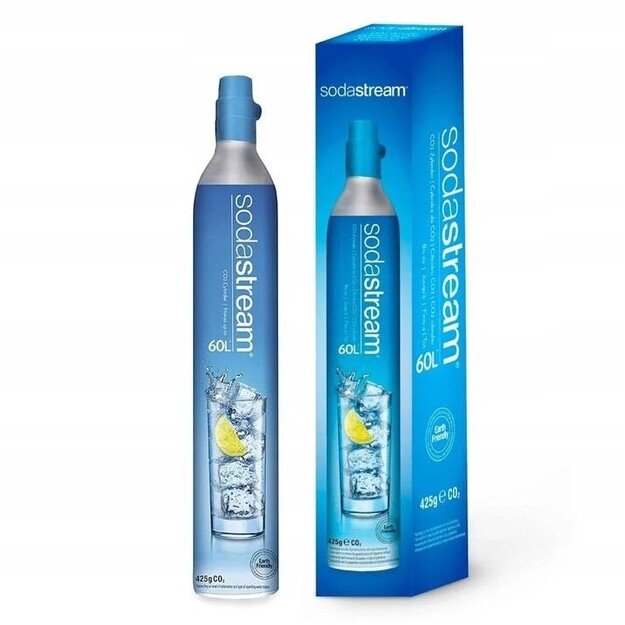 CO2 angliarūgštės cilindras SodaStream 60L,  šv.mėlynas 2