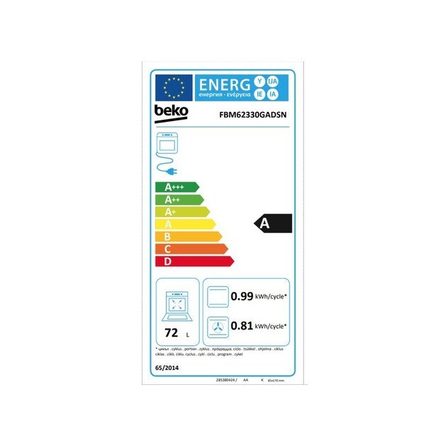 Elektrinė viryklė su dujine kaitlente Beko FBM62330GADSN 2