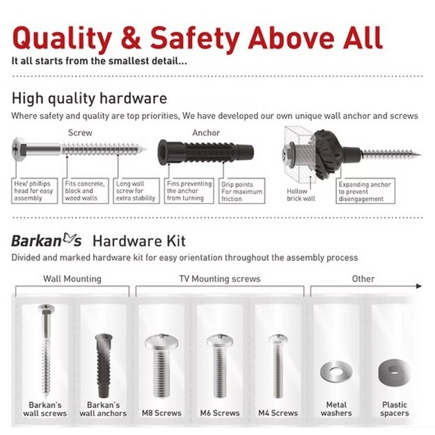 televizoriaus laikiklis Barkan BARKAN BM410T 13 -90  5