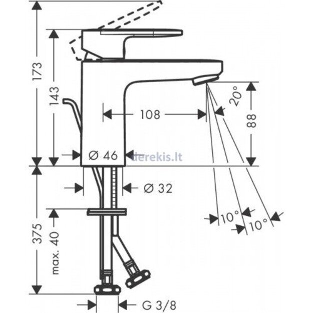 Maišytuvas praustuvui Vernis Blend juodas 71551670 1
