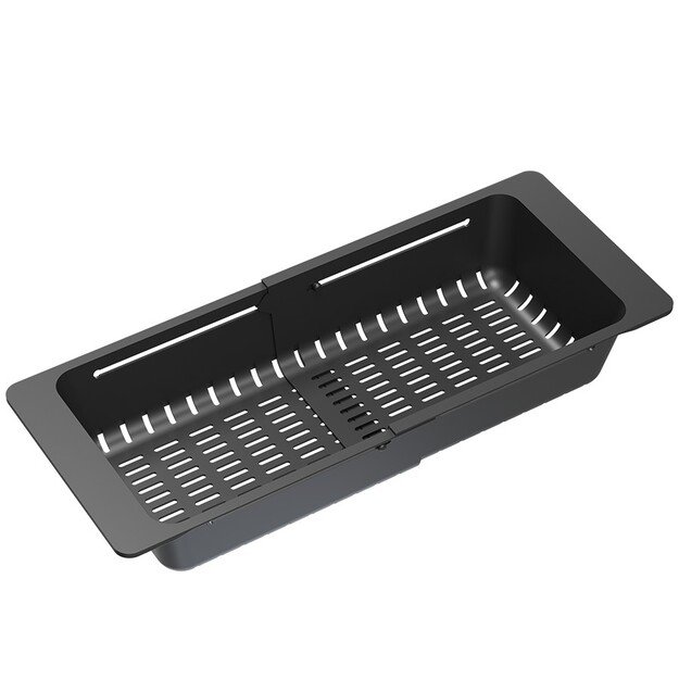 Plautuvės krep&scaron;elis Quadron B3218_BL, reguliuojamas plotis 320-460 x185 mm, juodas