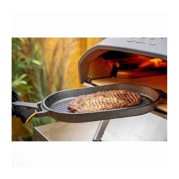 Rifliuota ketaus keptuvė Ooni Grizzler 5