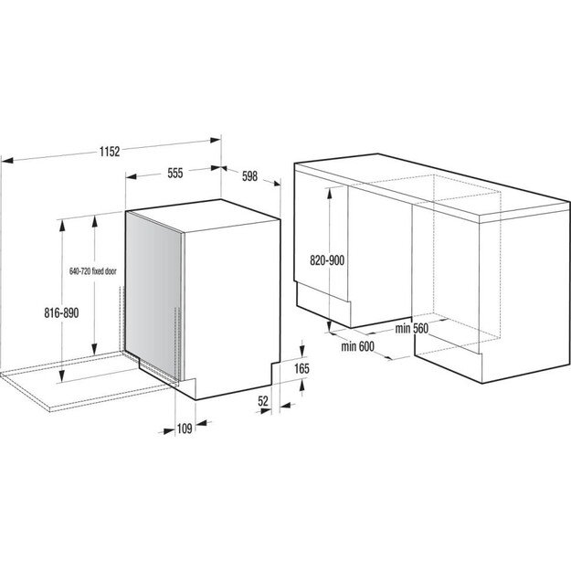 Įmontuojama indaplovė Gorenje G600, GV693A65AD, 60cm 1