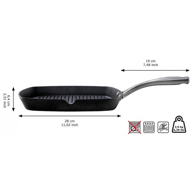 Rifliuota ketaus keptuvė Skottsberg 24x24cm 3