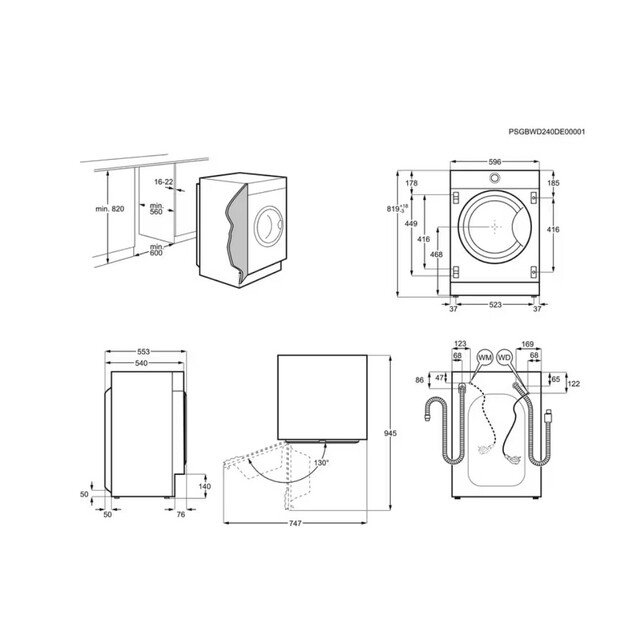 Įmontuojama skalbimo ma&scaron;ina su garų funkcija AEG L7FNE48SI 4