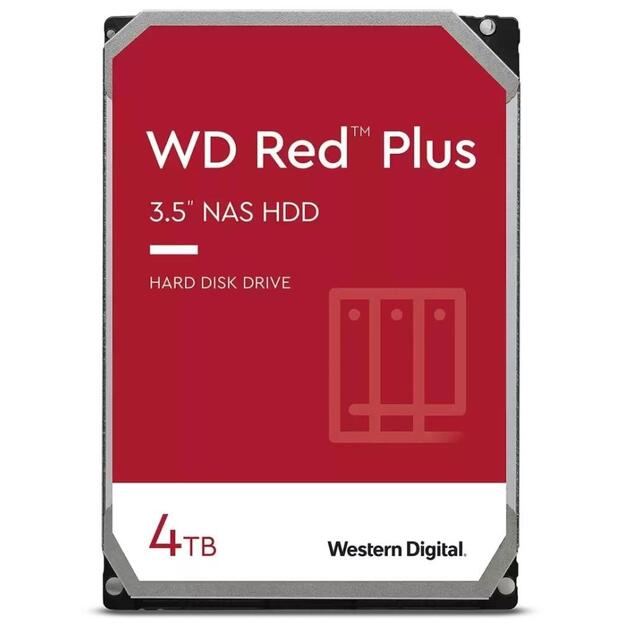 HDD|WESTERN DIGITAL|Red Plus|4TB|SATA 3.0|128 MB|5400 rpm|3,5 |WD40EFZX