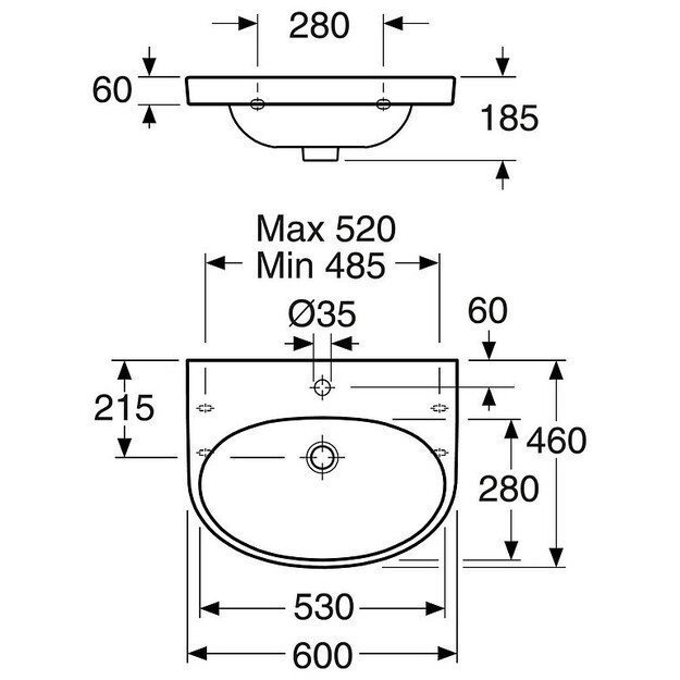 Gustavsberg Nautic 60 cm, 55609901 2