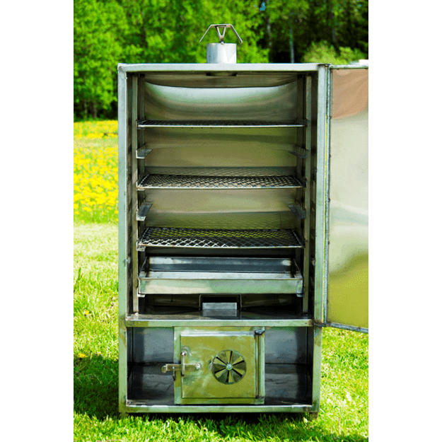 Rūkykla ABAS 200L INOX i&scaron; nerūdijančio plieno + DOVANOS 1