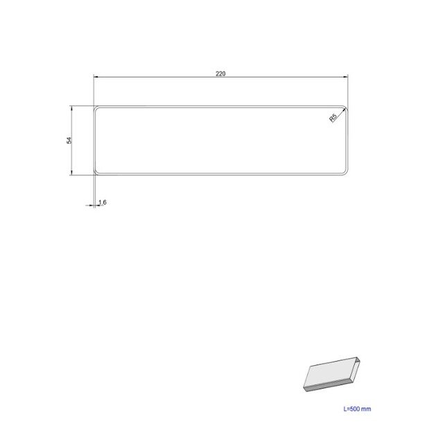 Stačiakampis standus ortakis Elica KIT0121012 1