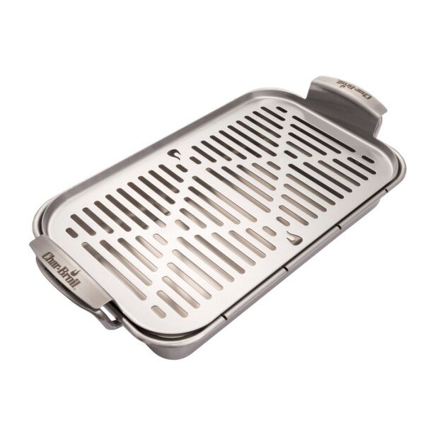 Nerūdijančio plieno grilinimo padėklas Char-Broil Grill+ 2