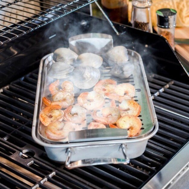 Nerūdijančio plieno grilinimo padėklas Char-Broil Grill+ 3