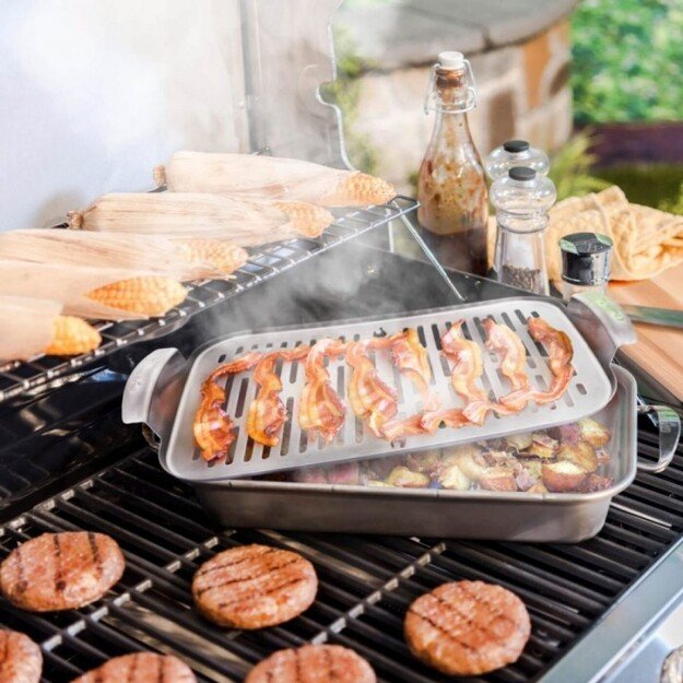 Nerūdijančio plieno grilinimo padėklas Char-Broil Grill+ 4