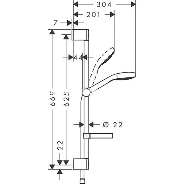 Du&scaron;o komplektas Hansgrohe 26566400 1