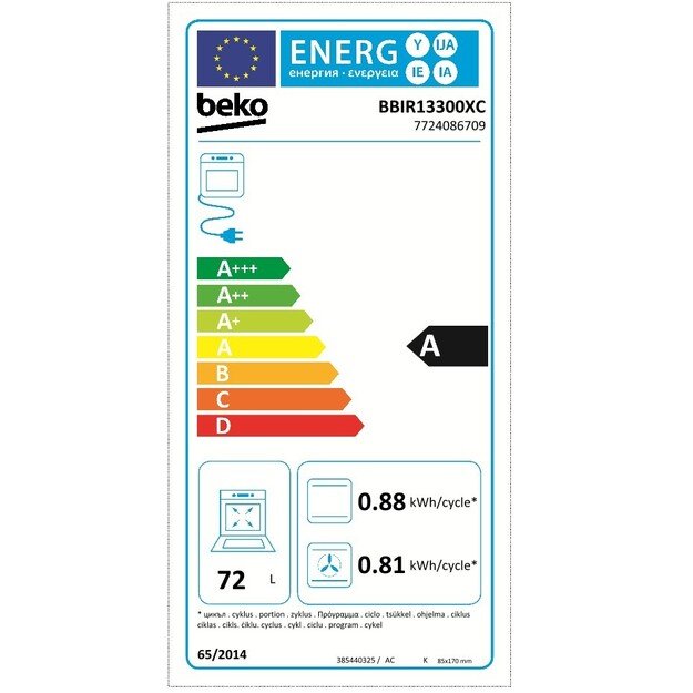 Įmontuojama orkaitė Beko BBIE13300XC 3