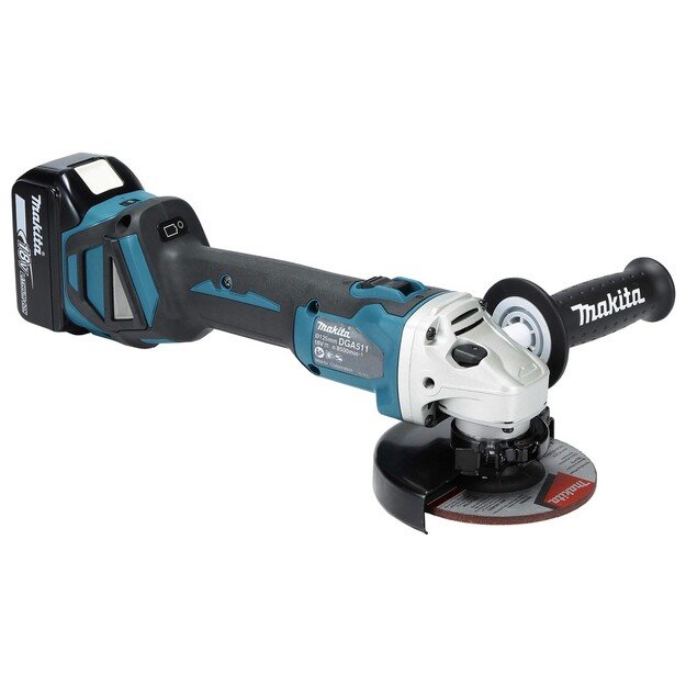 Akumuliatorinis kampinis &scaron;lifuoklis Makita DGA511Z, 18 V 1