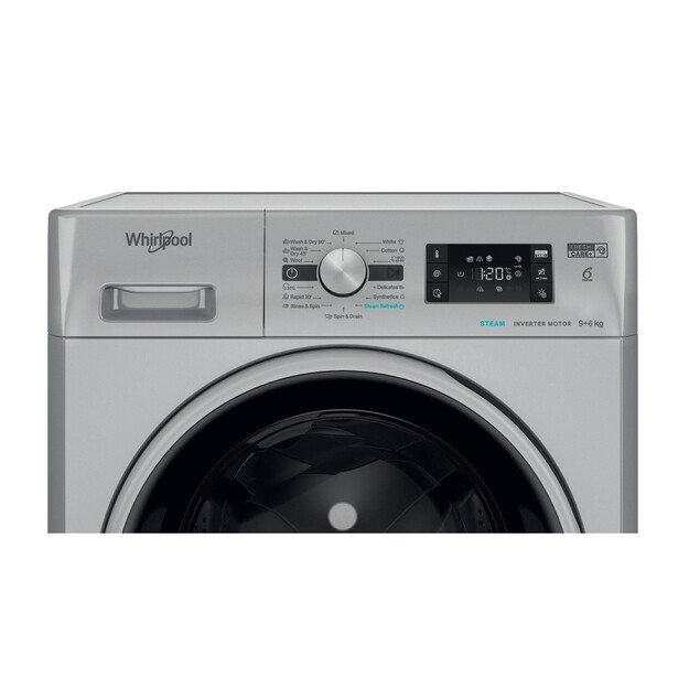 Skalbimo ma&scaron;ina su džiovinimo funkcija Whirlpool FFWDB 964489 SBSV EE, 9 kg /6 kg 2