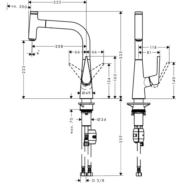 Virtuvinis maišytuvas Hansgrohe Talis Select M51 72822000