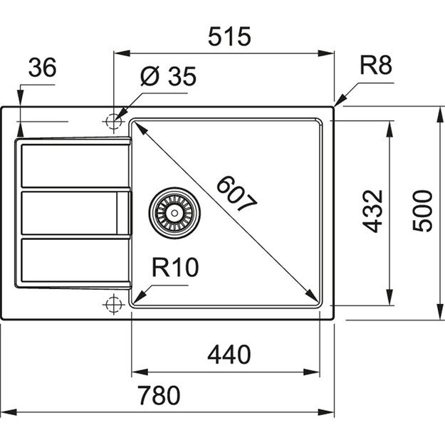 Plautuvė Franke S2D 611-78XL urban grey 143.0590.223