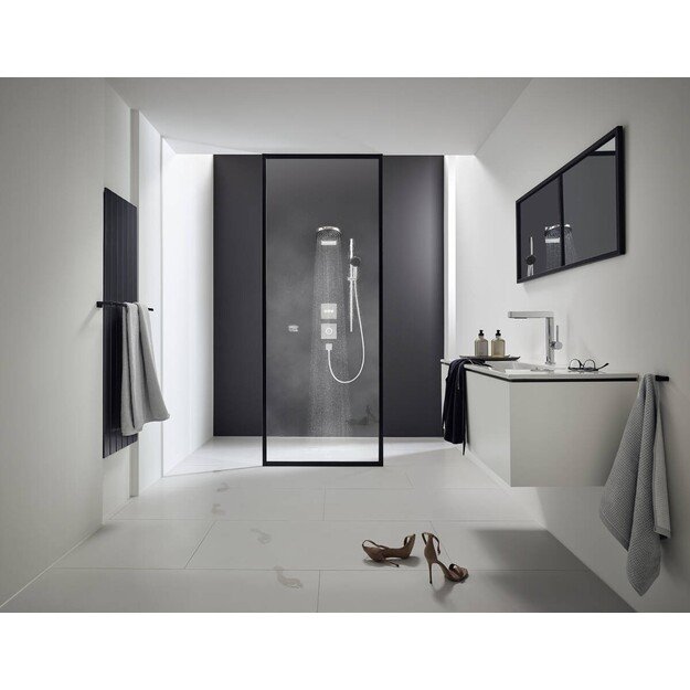 Praustuvo maišytuvas su ištraukiamu purkštuvu Hansgrohe Finoris 76063670, juodas matinis