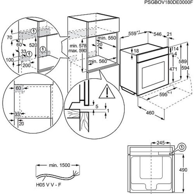 Orkaitė AEG  BSK999330T