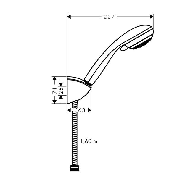 Dušo galva su laikikliu Hansgrohe Crometta 85 27559000