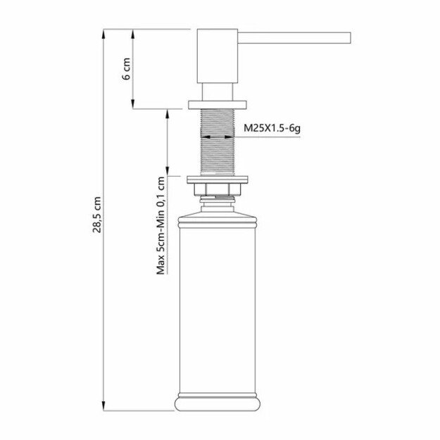 Dozatorius Quadron EMMA MFT002-BLM, juoda