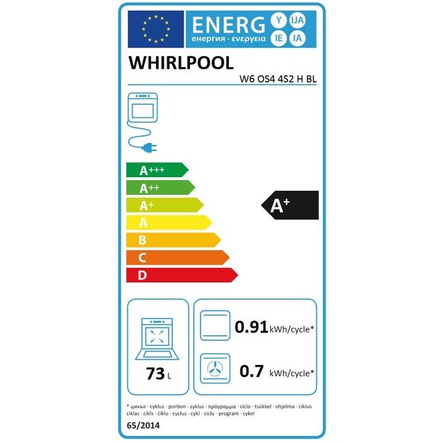 Orkaitė WHIRLPOOL W6 OS4 4S2 H BL