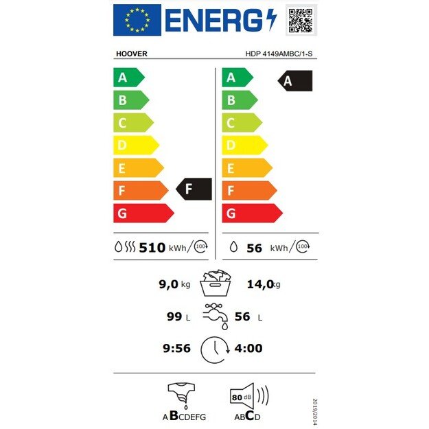 Skalbimo mašina Hoover HDP 4149AMBC/1-S