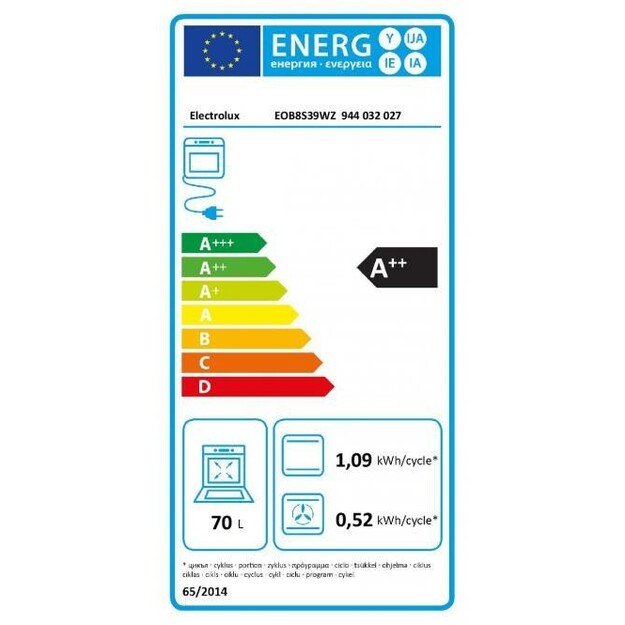 Įmontuojama orkaitė Electrolux SteamBoost EOB8S39WZ