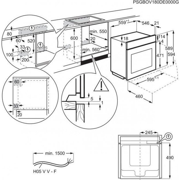 Įmontuojama orkaitė Electrolux SteamBoost EOB8S39WZ