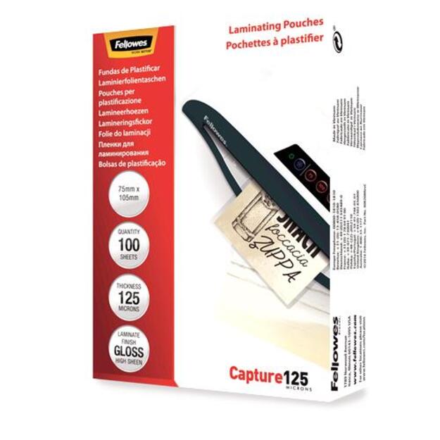 LAMINATOR POUCH GLOSSY CARD/125 100PCS 5306901 FELLOWES