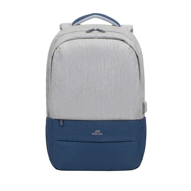 NB BACKPACK ANTI-THEFT 17.3 /7567 GREY/DARK BLUE RIVACASE