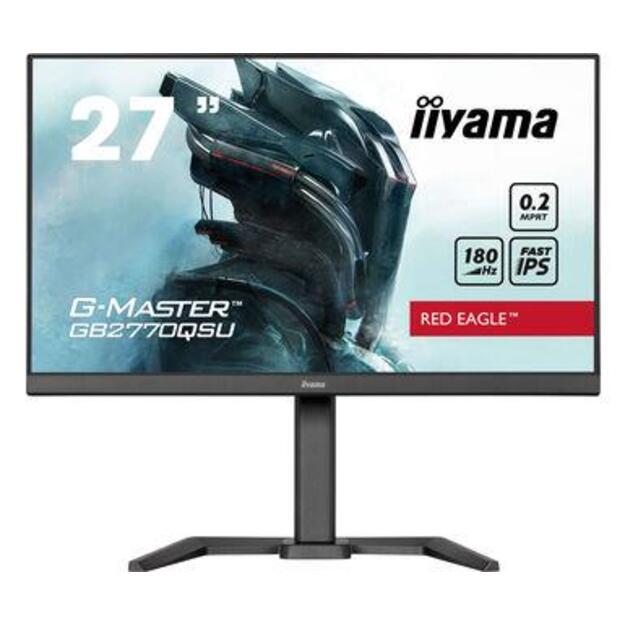 LCD Monitor|IIYAMA|27 |Gaming|Panel IPS|2560x1440|16:9|180Hz|Matte|0.2 ms|Speakers|Swivel|Pivot|Height adjustable|Tilt|Colour Black|GB2770QSU-B6