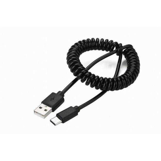 CABLE USB2 TO USB-C COILED/CC-USB2C-AMCM-0.6M GEMBIRD