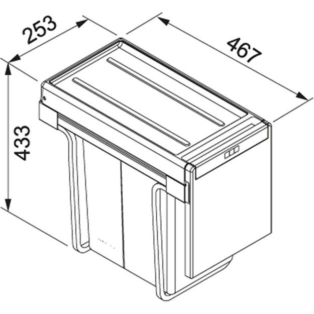 Šiukšliadėžė FRANKE Cube 30, 134.0039.554