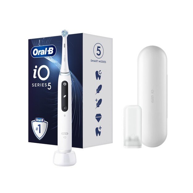 Elektrinis dantų šepetėlis Oral-B iO5 iOG5.1A6.1DK, baltas, 4210201415343