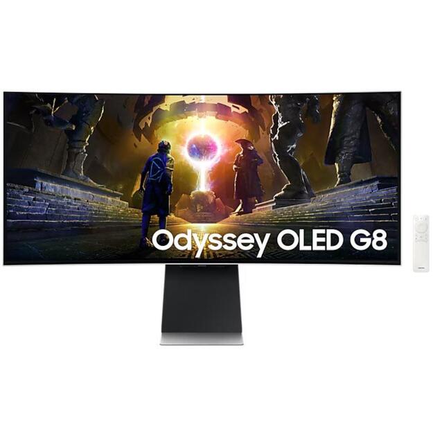 Monitor|SAMSUNG|34 |Gaming/Smart/Curved/21 : 9|Panel OLED|3440x1440|21:9|175Hz|0.03 ms|Speakers|Swivel|Height adjustable|Tilt|LS34DG850SUXDU