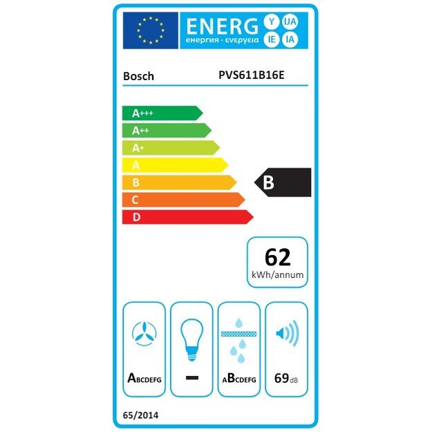 Įmontuojama indukcinė kaitlentė su integruotu gartraukiu Bosch PVS611B16E