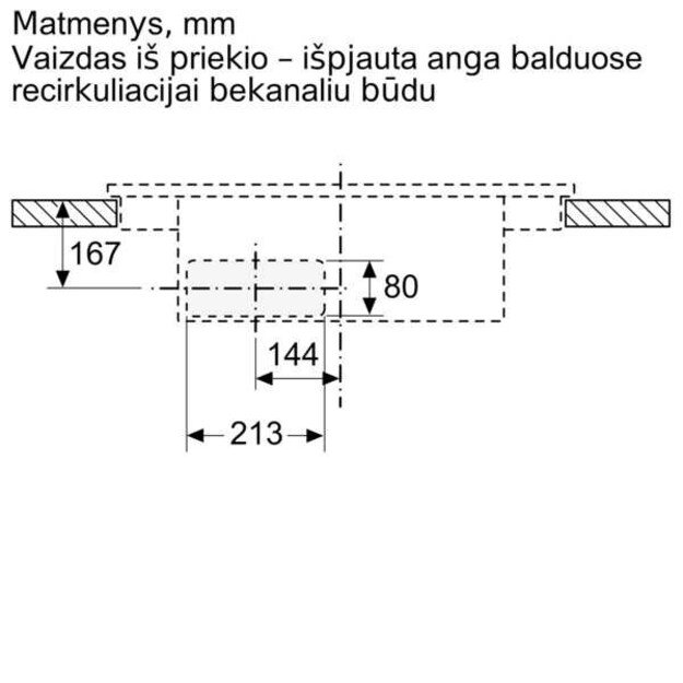 Įmontuojama indukcinė kaitlentė su integruotu gartraukiu Bosch PVS611B16E