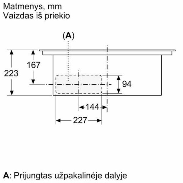 Įmontuojama indukcinė kaitlentė su integruotu gartraukiu Bosch PVS611B16E