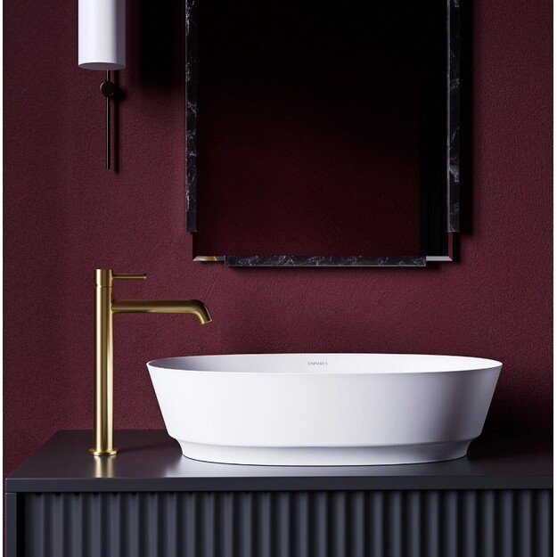 Aukštas šlifuoto aukso spalvos praustuvo maišytuvas OMNIRES Y 4