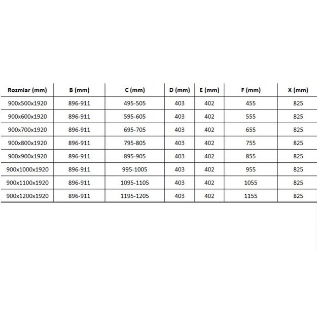 Dušo kabina Mexen Lima 90x90 cm, black mat 4