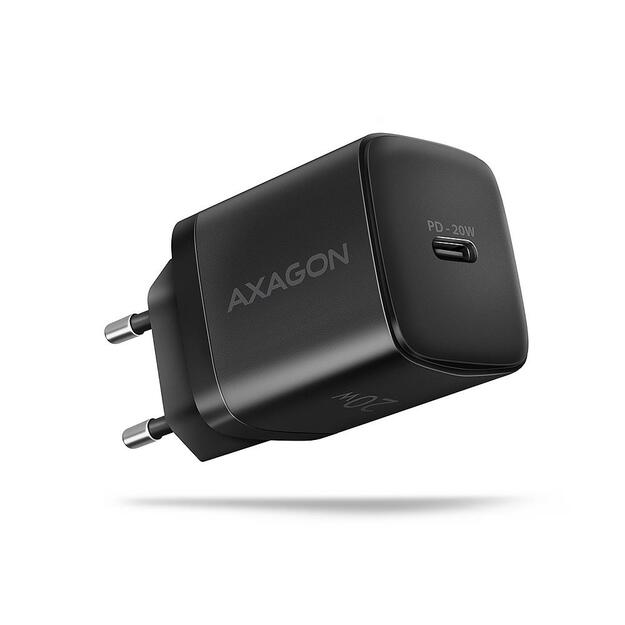 MOBILE CHARGER WALL USB-C 20W/1PORT BLACK ACU-PD20 AXAGON